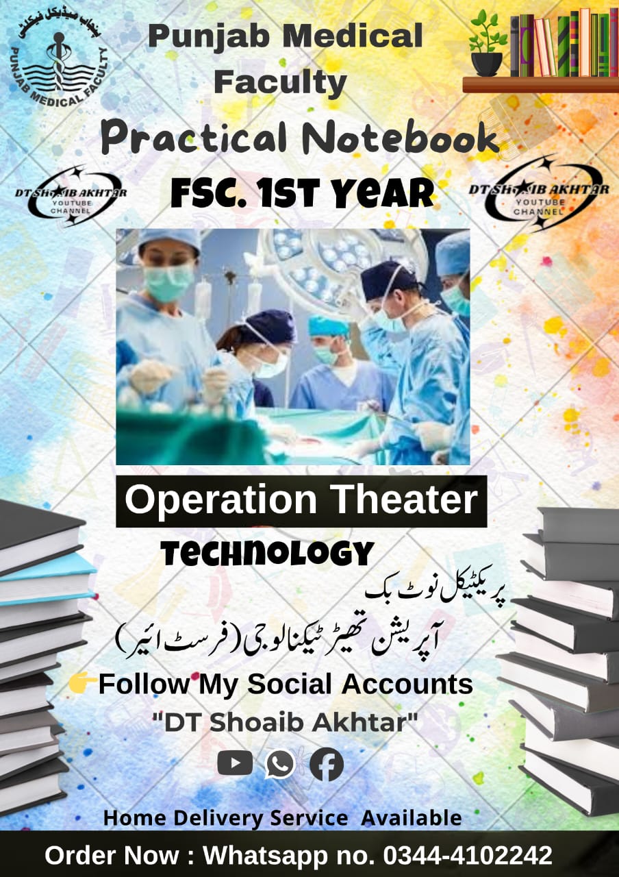 Operation Theater Technology 1st Year Practical Notebook
