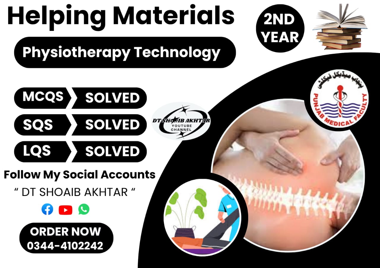 2nd Year Physiotherapy Technician – Helping Material (Punjab Medical Faculty – PMF)