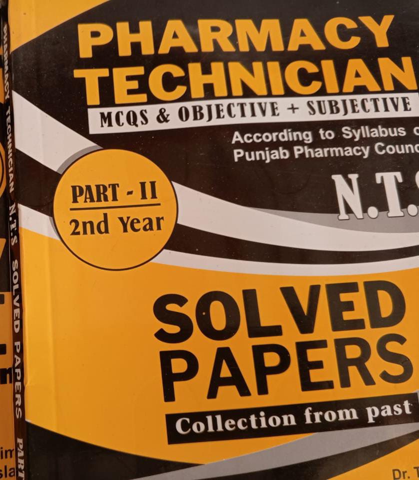 Solved Papers – Pharmacy Technician 2nd Year