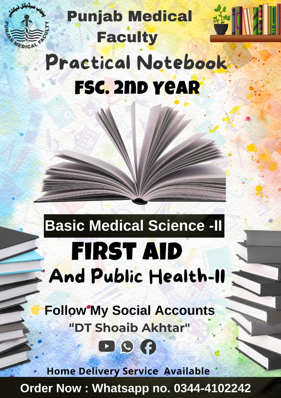 F.Sc 2nd Year First Aid and Public Health – Practical Notebook
